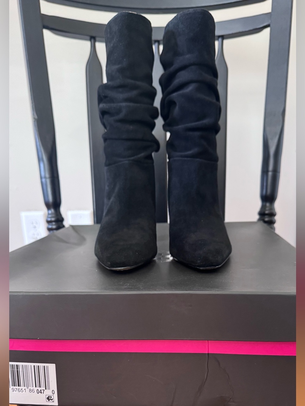 Women’s Vince Camuto Black Suede Slouch Boots NIB 6.5